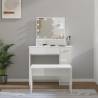 Stylish LED Dressing Table Set in High Gloss White