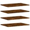 Wall Shelves 4 pcs Smoked Oak - Stylish Storage Solutions