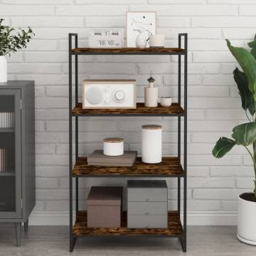 Wall Shelves 4 pcs Smoked Oak - Stylish Storage Solutions