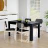 Dining Table Black 140x74.5x76 cm Engineered Wood Colour black Quantity in Package 1 