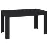 Stylish Black Dining Table - 140x74.5 cm Engineered Wood