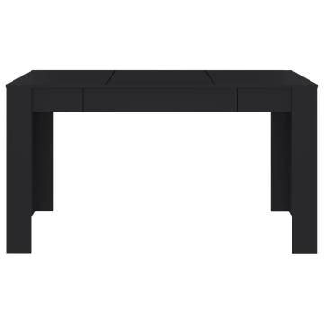 Stylish Black Dining Table - 140x74.5 cm Engineered Wood