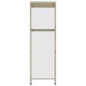 Stylish White & Sonoma Oak Bathroom Cabinet | 30x30x95 cm