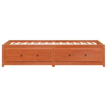 Day Bed Wax Brown 75x190 cm - Solid Pine Wood | HipoMarket