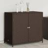 Garden Storage Cabinet Brown 83x45x76 cm Poly Rattan Colour brown 