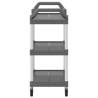 3-Tier Grey Aluminium Trolley - Storage & Flexibility