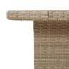 Garden Table Beige 80x80cm - Poly Rattan & Acacia Wood