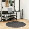 Rug IZA Short Pile Scandinavian Look Anthracite Ø 100 cm Colour anthracite Size Ø 100 cm 