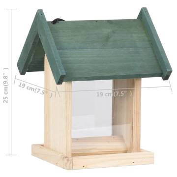 Bird Feeders 4 pcs Firwood - Durable & Stylish for Your Garden