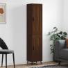 Highboard Brown Oak 34.5x34x180 cm Engineered Wood Colour brown oak Quantity in Package 1 Model 1 wood door 