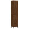 Stylish Highboard in Brown Oak - 34.5x34x180 cm