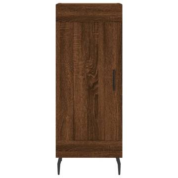 Stylish Highboard in Brown Oak - 34.5x34x180 cm