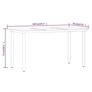 Luxurious 7 Piece Garden Dining Set in Grey and Black