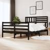 Bed Frame Black Solid Wood 120x200 cm Colour black Size 120 x 200 cm 