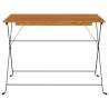 Folding Bistro Table 100x54 cm - Solid Acacia & Steel