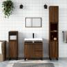 3 Piece Bathroom Furniture Set Brown Oak Engineered Wood Colour brown oak Number of 3 