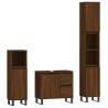 3 Piece Brown Oak Bathroom Furniture Set | Hipo Market