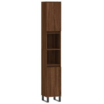 3 Piece Brown Oak Bathroom Furniture Set | Hipo Market