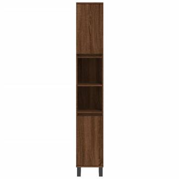 3 Piece Brown Oak Bathroom Furniture Set | Hipo Market