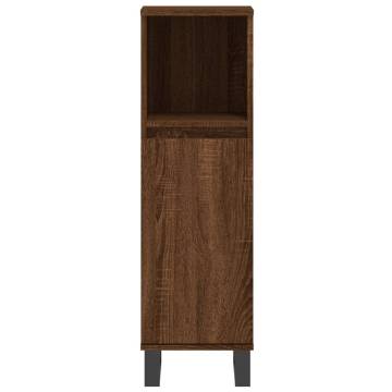 3 Piece Brown Oak Bathroom Furniture Set | Hipo Market