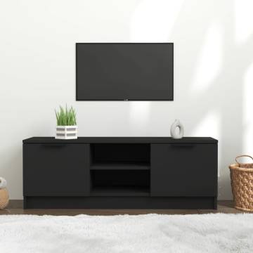 Trendy Black TV Cabinet - 102x35x36.5 cm | Hipo Market