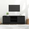 TV Cabinet Black 102x35x36.5 cm Engineered Wood Colour black Quantity in Package 1 