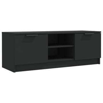 Trendy Black TV Cabinet - 102x35x36.5 cm | Hipo Market