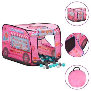 Children's Play Tent with 250 Balls - Pink, 70x112x70 cm