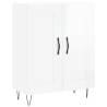 Stylish Highboard High Gloss White - 69.5x34x180 cm