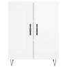 Stylish Highboard High Gloss White - 69.5x34x180 cm