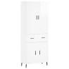 Stylish Highboard High Gloss White - 69.5cm x 180cm | HipoMarket