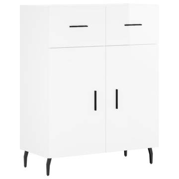 Stylish Highboard High Gloss White - 69.5cm x 180cm | HipoMarket