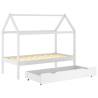 Kids Bed Frame with Drawer - Solid Pine Wood - 80x160 cm