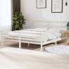 Bed Frame White Solid Wood Pine 180x200 cm Super King Size Colour white Size 180 x 200 cm 