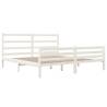 White Solid Wood Pine Bed Frame 180x200 cm Super King Size