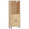 Stylish Highboard Sonoma Oak - 69.5x34x180 cm | HipoMarket