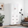 Elegant Highboard White 69.5x34x180 cm | Durable Storage Solution