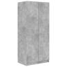 Concrete Grey Wardrobe 80x52x180 cm - Stylish Storage Solution