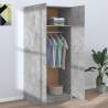 Concrete Grey Wardrobe 80x52x180 cm - Stylish Storage Solution