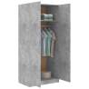 Concrete Grey Wardrobe 80x52x180 cm - Stylish Storage Solution