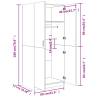 Concrete Grey Wardrobe 80x52x180 cm - Stylish Storage Solution