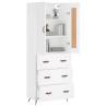 Elegant Highboard White 69.5x34x180 cm | Durable Storage Solution