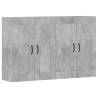 Wall Mounted Cabinets - 2 pcs Concrete Grey Engineered Wood