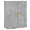 Stylish Highboard in Concrete Grey - 69.5x34x180 cm