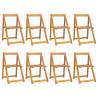 Folding Garden Chairs - 8 pcs Solid Acacia Wood | Hipo Market