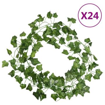 Artificial Ivy Garlands - 24 pcs Green 200 cm | HipoMarket