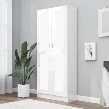 Book Cabinet High Gloss White | Stylish Storage Solution