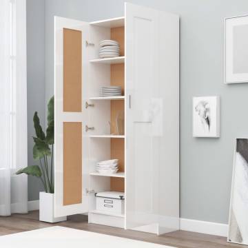 Book Cabinet High Gloss White | Stylish Storage Solution