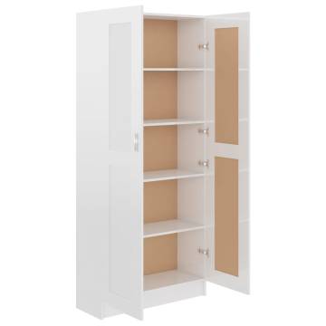 Book Cabinet High Gloss White | Stylish Storage Solution