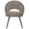 Stylish Kubu Rattan Grey Sofa Chair | Hipomarket UK